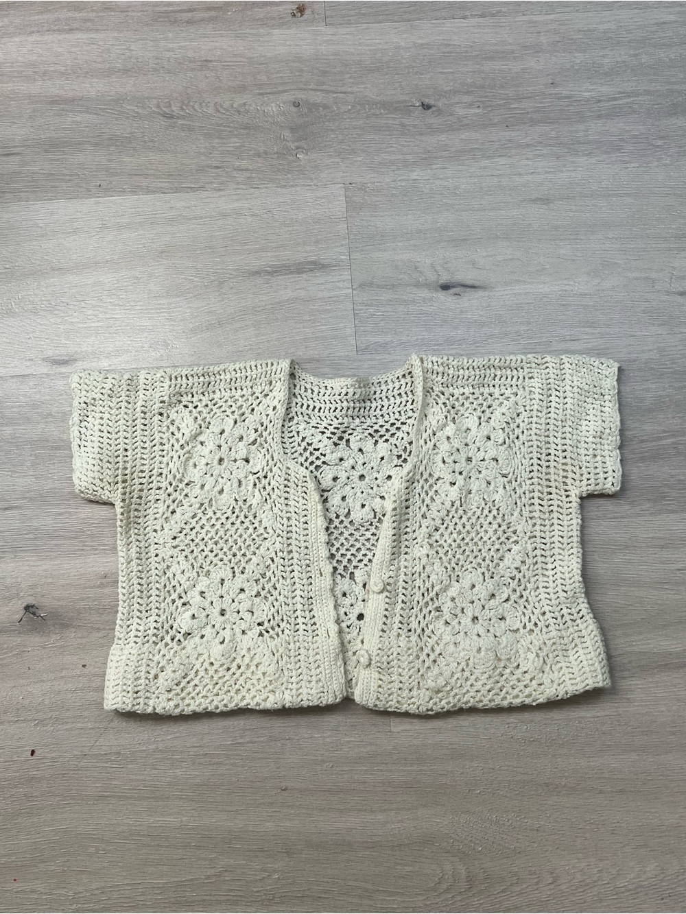 Crochet knit cropped shoulder cover